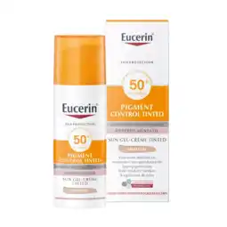 De Online Drogist Eucerin sun crème-gel pigment control tinted medium spf50 50ml aanbieding
