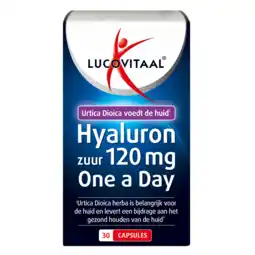 De Online Drogist Lucovitaal hyaluronzuur droge huid 120mg capsules 30cp aanbieding