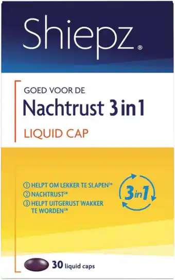 De Online Drogist Shiepz nachtrust 3in1 liquid capsules 30cp aanbieding