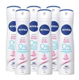 De Online Drogist Nivea fresh flower deodorant spray voordeelverpakking 6x150ml aanbieding