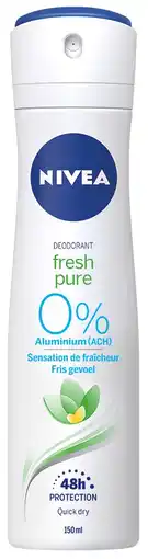 De Online Drogist Nivea fresh pure deodorant spray 150ml aanbieding