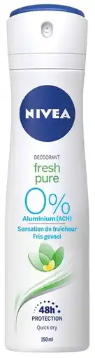 De Online Drogist Nivea fresh pure deodorant spray 150ml aanbieding