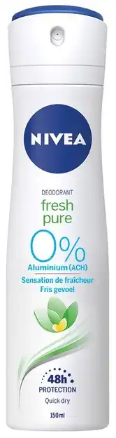 De Online Drogist Nivea fresh pure deodorant spray 150ml aanbieding