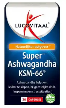 De Online Drogist Lucovitaal super ashwagandha ksm-66 capsules 30cp aanbieding