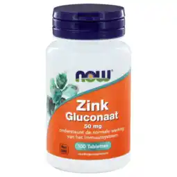 De Online Drogist Now zink gluconaat 50mg tabletten 100st aanbieding