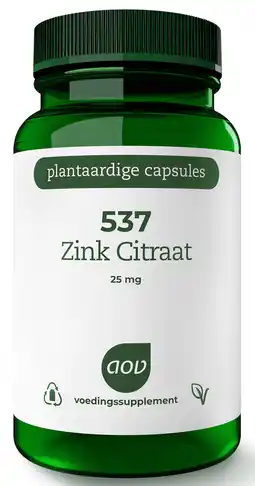 De Online Drogist Aov 537 zink citraat 25mg vegacaps 90vcp aanbieding