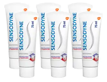 De Online Drogist Sensodyne gevoeligheid & tandvlees whitening tandpasta voor gevoelige tanden 6x75ml aanbieding