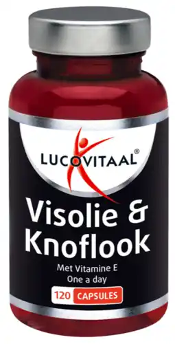 De Online Drogist Lucovitaal visolie knoflook capsules 180cp aanbieding