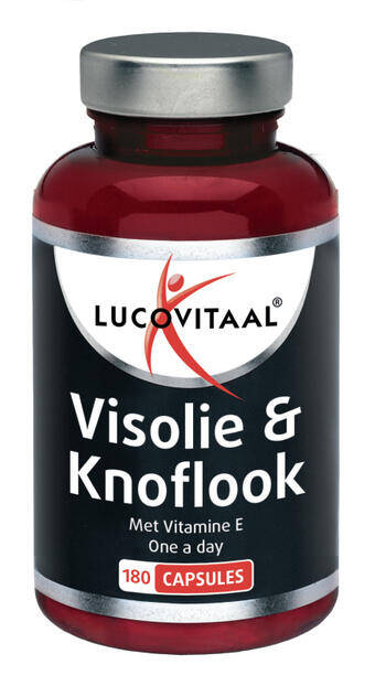 De Online Drogist Lucovitaal visolie knoflook capsules 180cp aanbieding