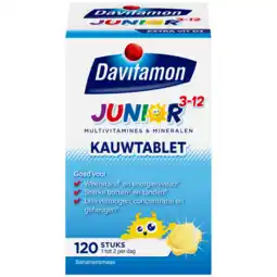 De Online Drogist Davitamon junior 3+ kauwvitamines banaan 120ktb aanbieding