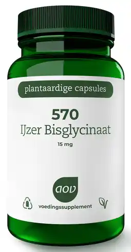 De Online Drogist Aov 570 ijzer bisglycinaat 15mg vegacaps 90vcp aanbieding