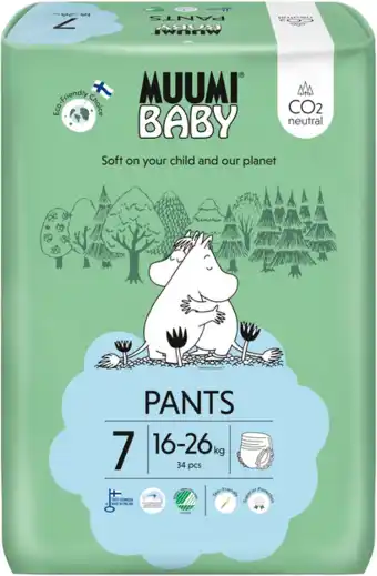 De Online Drogist Muumi baby ecologische luierbroekjes 7 extra xl 34st aanbieding