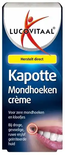 De Online Drogist Lucovitaal kapotte mondhoeken crème 15ml aanbieding