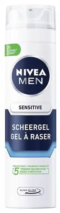 De Online Drogist Nivea men sensitive scheergel 200ml aanbieding