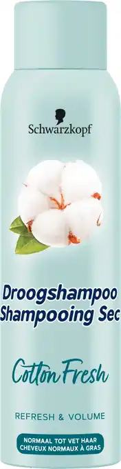 De Online Drogist Schwarzkopf droogshampoo cotton fresh 150ml aanbieding