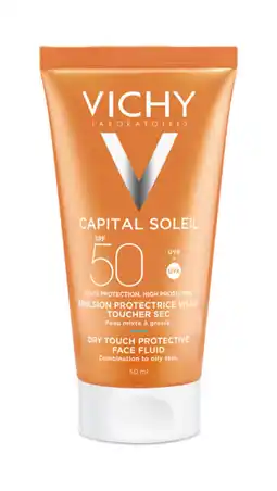 De Online Drogist Vichy capital soleil dry touch zonnecrème spf50 50ml aanbieding