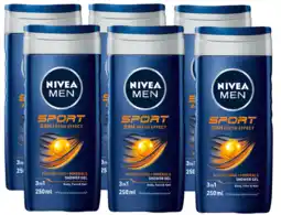 De Online Drogist Nivea men sport shower gel voordeelverpakking 6x250ml aanbieding