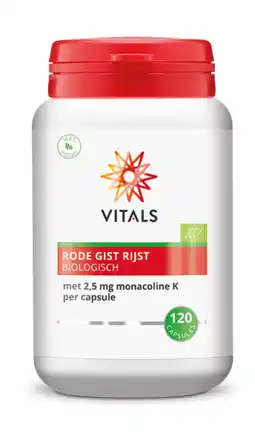 De Online Drogist Vitals rode gist rijst biologisch capsules 120cp aanbieding