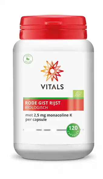 De Online Drogist Vitals rode gist rijst biologisch capsules 120cp aanbieding