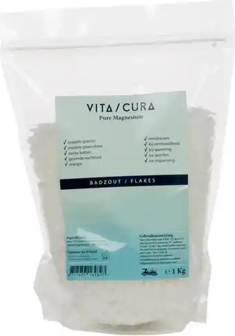 De Online Drogist Vita cura magnesium badzout vlokken 1kg aanbieding