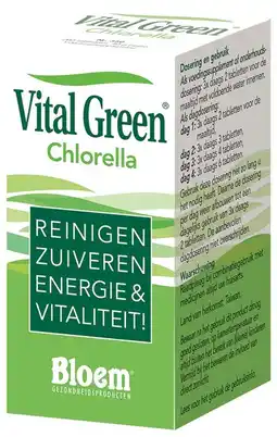 De Online Drogist Bloem vital green chlorella tabletten 200tb aanbieding