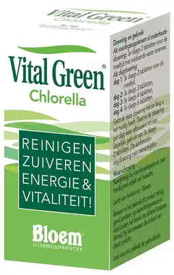 De Online Drogist Bloem vital green chlorella tabletten 200tb aanbieding