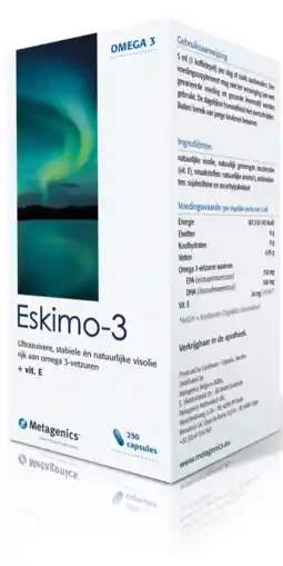 De Online Drogist Metagenics eskimo 3 capsules 250cp aanbieding