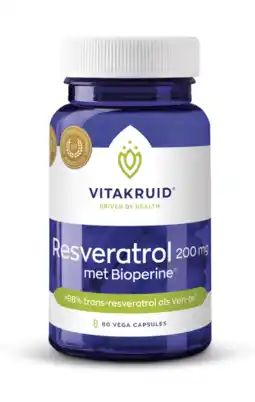 De Online Drogist Vitakruid resveratrol 200mg met bioperine® 60vcp aanbieding