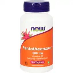 De Online Drogist Now pantotheenzuur 500 mg capsules 100vcp aanbieding