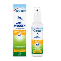De Online Drogist Azaron anti-muggenspray thuis en op reis 9.5% deet 100ml aanbieding