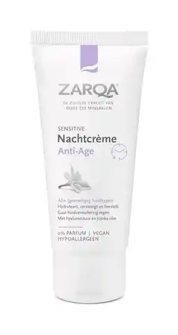 De Online Drogist Zarqa nachtcrème anti-age sensitive 50ml aanbieding