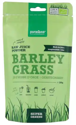 De Online Drogist Purasana barley grass gerstegrassap poeder 200gr aanbieding