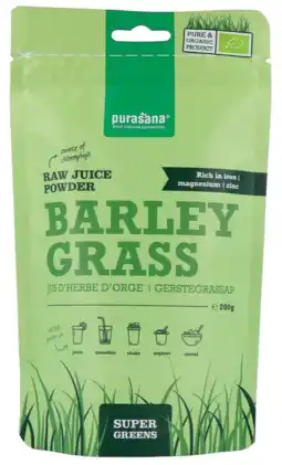 De Online Drogist Purasana barley grass gerstegrassap poeder 200gr aanbieding