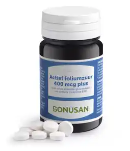 De Online Drogist Bonusan foliumzuur actief 400 mcg plus tabletten 90tb aanbieding