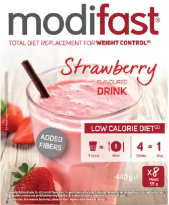 De Online Drogist Modifast intensive weight loss milkshake strawberry 440gr aanbieding