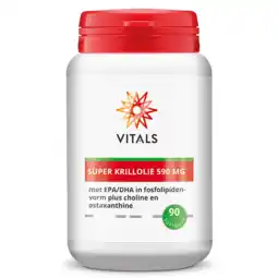 De Online Drogist Vitals super krillolie 590mg 90sg aanbieding