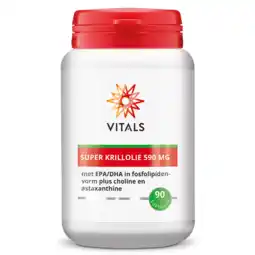 De Online Drogist Vitals super krillolie 590mg 90sg aanbieding