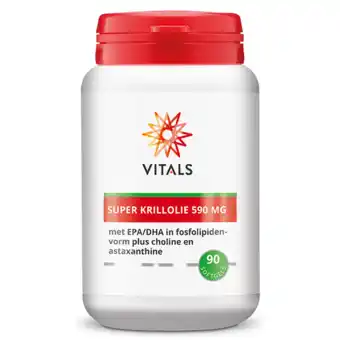 De Online Drogist Vitals super krillolie 590mg 90sg aanbieding