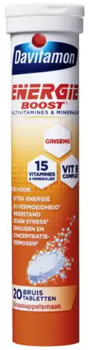 De Online Drogist Davitamon energie boost ginseng bruistabletten 20tb aanbieding