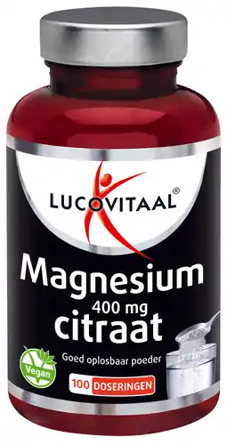 De Online Drogist Lucovitaal magnesium citraat 400 mg 250gr aanbieding