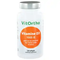 De Online Drogist Vitortho vitamine d3 1000 ie softgels 120sg aanbieding