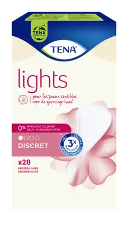 De Online Drogist Tena lights inlegkruisjes light gevoelige huid 28st aanbieding