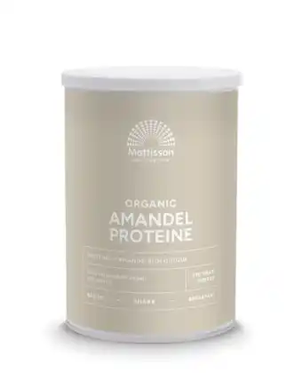 De Online Drogist Mattisson healthstyle biologische amandel proteïne 350gr aanbieding