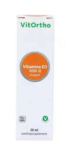 De Online Drogist Vitortho vitamine d3 1000 ie druppels 20ml aanbieding