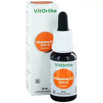 De Online Drogist Vitortho vitamine d3 1000 ie druppels 20ml aanbieding