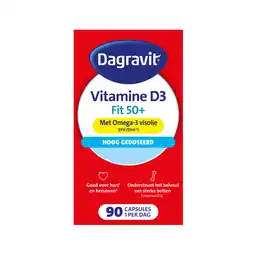De Online Drogist Dagravit vitaal 50+ vitamine d + omega-3 visolie capsules 90cp aanbieding