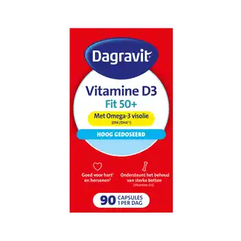 De Online Drogist Dagravit vitaal 50+ vitamine d + omega-3 visolie capsules 90cp aanbieding