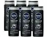 De Online Drogist Nivea men active clean shower gel voordeelverpakking 6x500ml aanbieding