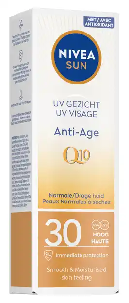 De Online Drogist Nivea sun anti-age gezichtszonnecrème spf30 50ml aanbieding