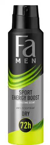 De Online Drogist Fa men sport energy boost antiperspirant spray 150ml aanbieding